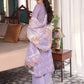 ELF Embroidered Lilac Luxury Chikankari Lawn Dress
