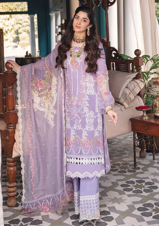 Elaf Purple Luxury Chikankari Lawn Dress