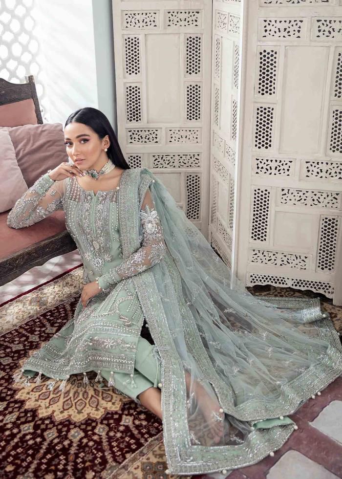 Gulaal Ferozi Luxury Net Dress