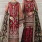 Embroidered Maroon Luxury Net Dress