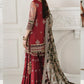 Embroidered Maroon Luxury Net Dress