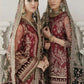 Embroidered Maroon Luxury Net Dress