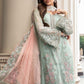 MB Embroidered Sea Green Pink Dupatta Luxury Chiffon Dress
