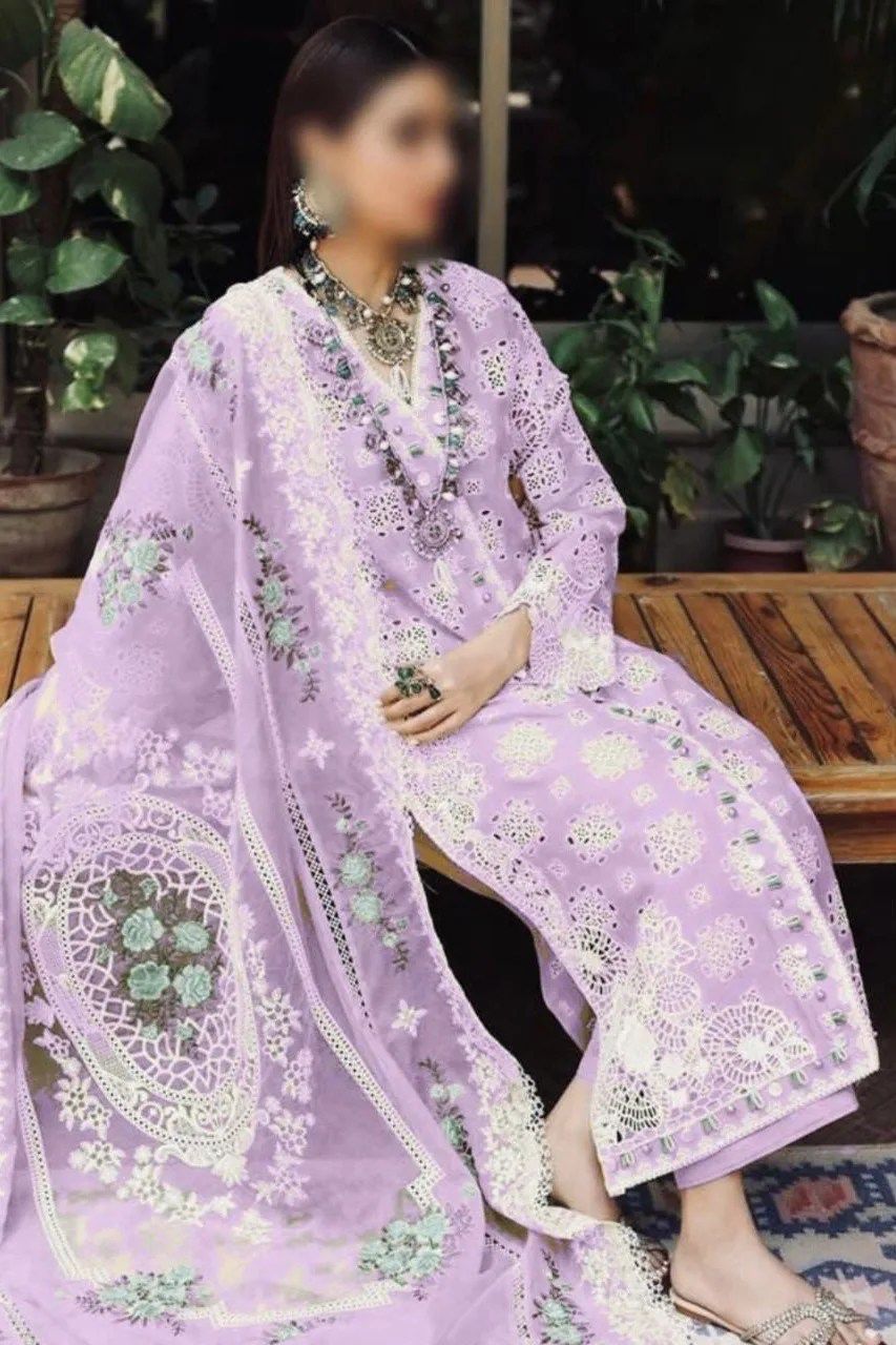 Crimson Purple Luxury Lawn Dress