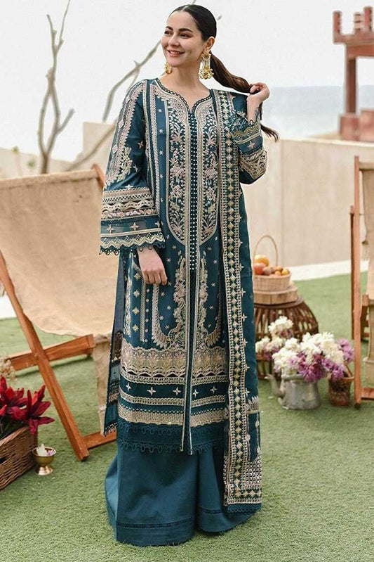 Qalamkar Zinc Luxury Lawn Dress