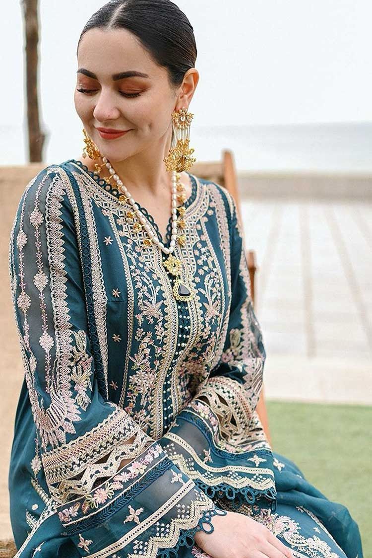 Qalamkar Zinc Luxury Lawn Dress