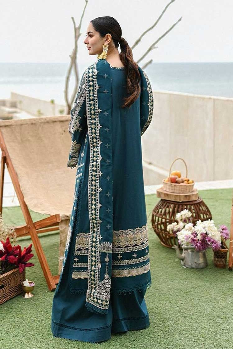 Qalamkar Zinc Luxury Lawn Dress