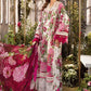 MP Embroidered White n Pink Luxury lawn Dress