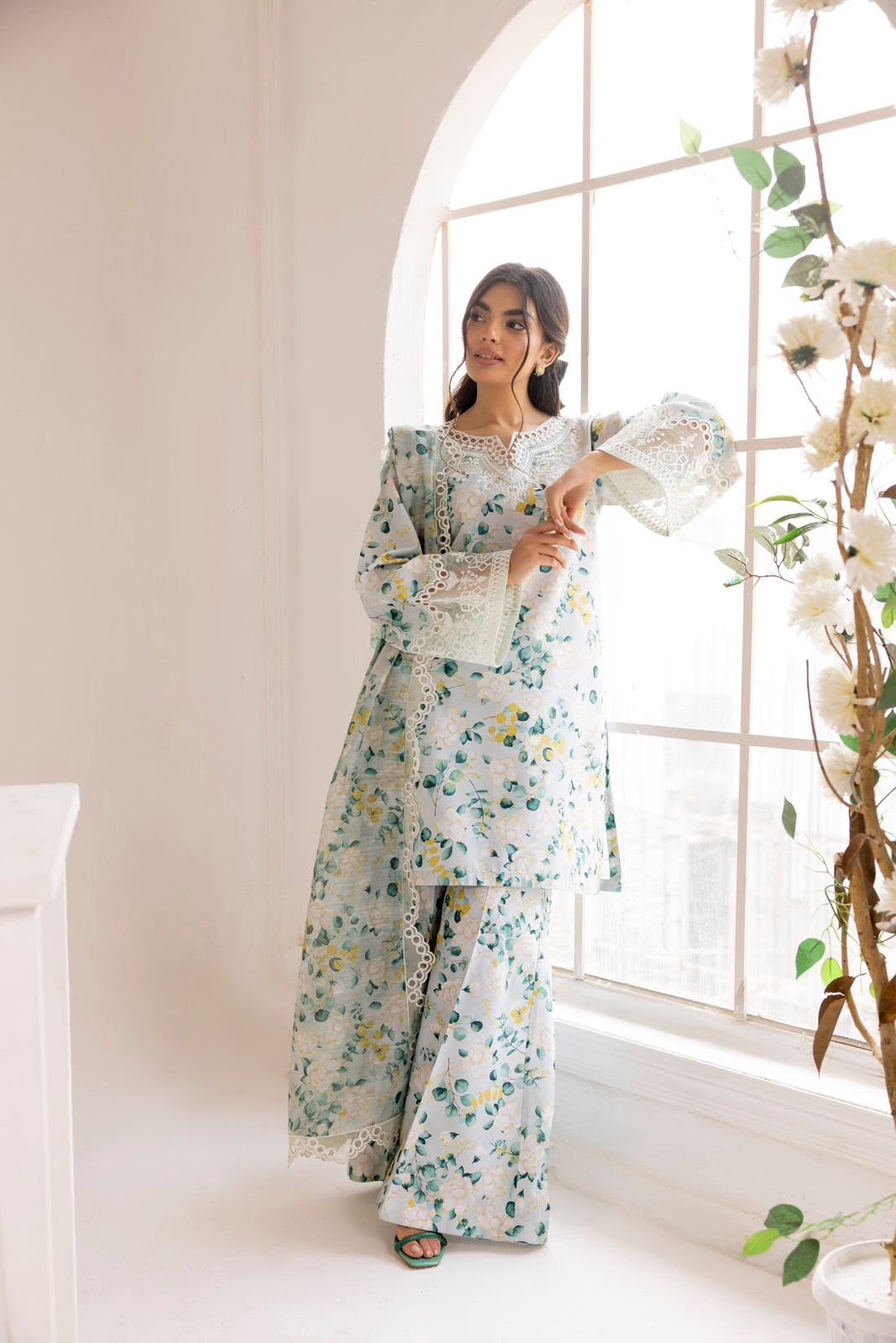 Mohangi Pista Luxury Lawn Dress