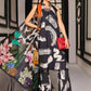 MP Embroidered Black N White Luxury Lawn Dress