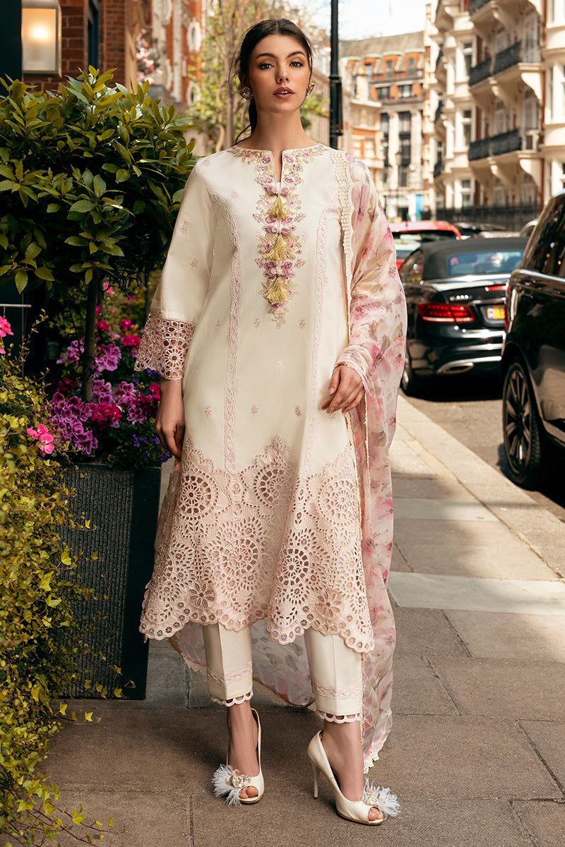 Mushq Cream Luxury Lawn Dress