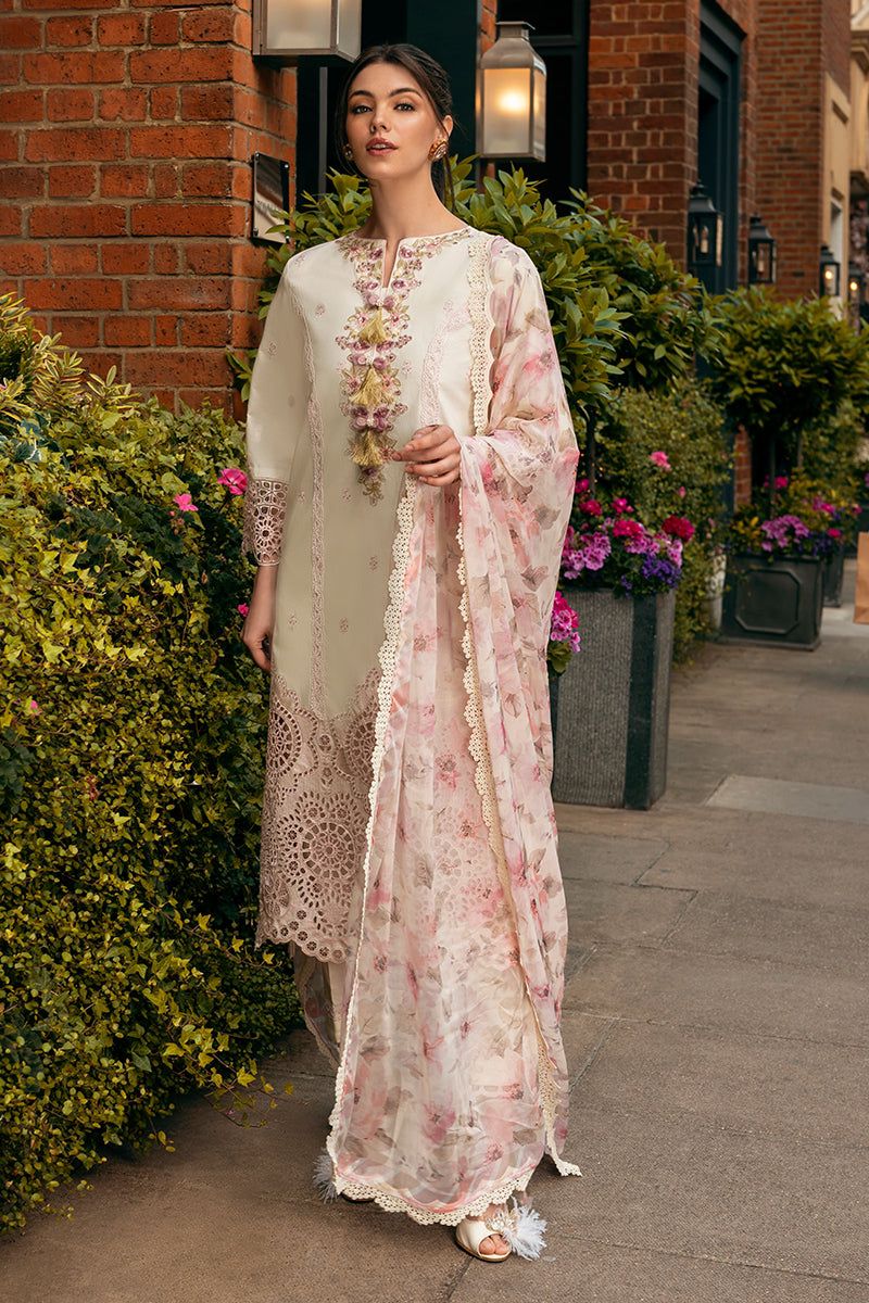 Mushq Cream Luxury Lawn Dress