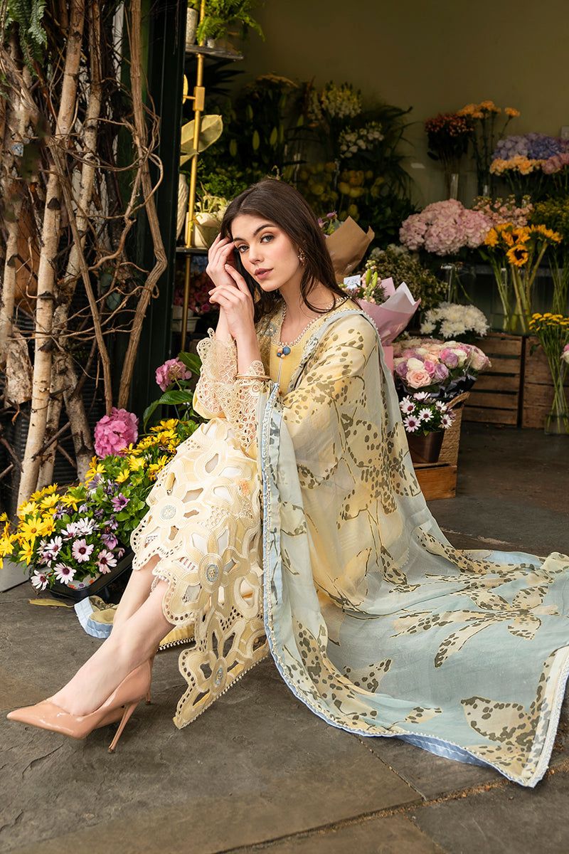 Mushq Yellow Luxury Lawn Dress