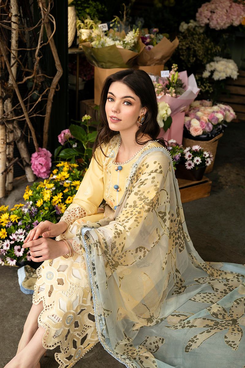 Mushq Yellow Luxury Lawn Dress