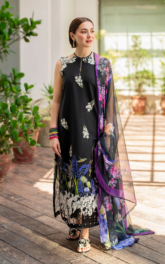 Asifa Nabeel Black Luxury Lawn Dress