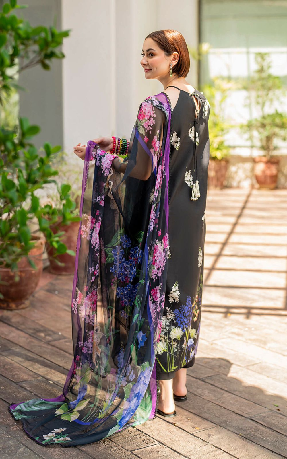 Asifa Nabeel Black Luxury Lawn Dress