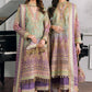 BRQ Embroidered Tie N Die Pista Purple Luxury Chiffon Dress - Unsitched