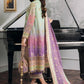 BRQ Embroidered Tie N Die Pista Purple Luxury Chiffon Dress - Unsitched