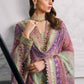 BRQ Embroidered Tie N Die Pista Purple Luxury Chiffon Dress - Unsitched