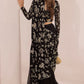 JZM Embroidered Black Luxury Chiffon Saree