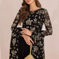JZM Embroidered Black Luxury Chiffon Saree