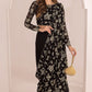 JZM Embroidered Black Luxury Chiffon Saree