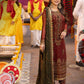 AJ Embroidered Maroon Luxury Chiffon Dress