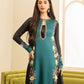 LSR Embroidered Sea Green Luxury Silk Dress