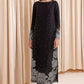 JZM Embroidered Black Raw Silk Dress - Unstitch