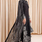 JZM Embroidered Black Raw Silk Dress - Unstitch