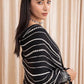 JZM Embroidered Black Raw Silk Dress - Unstitch