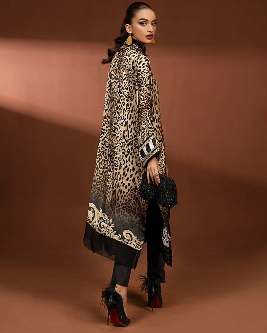 Maria B Cheeta Luxury Silk Dress