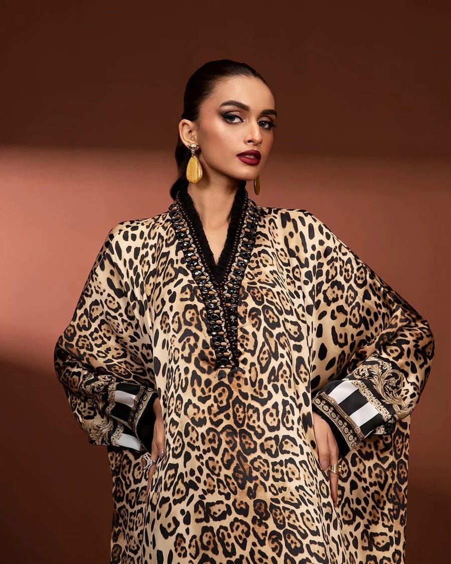 Maria B Cheeta Luxury Silk Dress