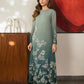 LSR Embroidered Green Tie & Dye Luxury Silk Dress