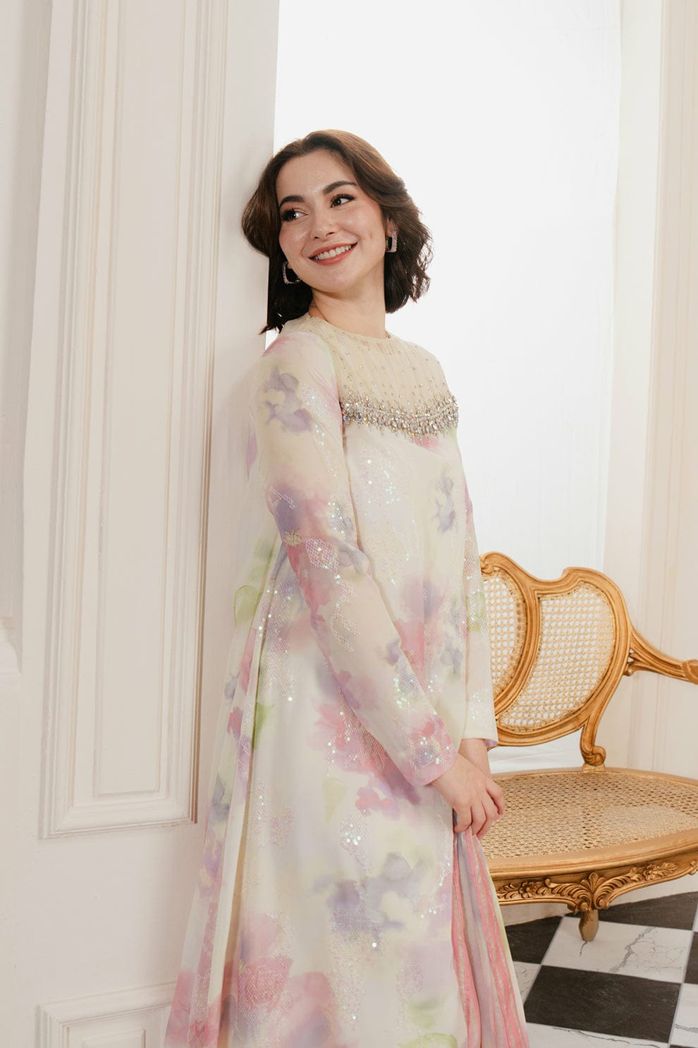 Lulusar Multi Luxury 2 Piece Silk Dress