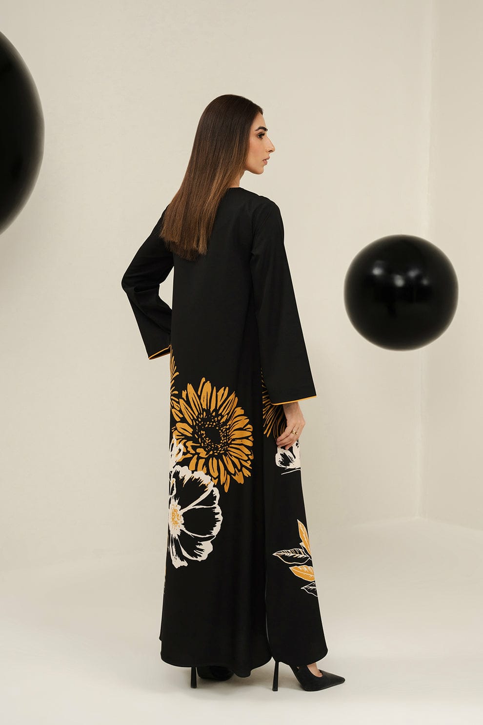 Lulusar Black Luxury 2 Piece Silk Dress