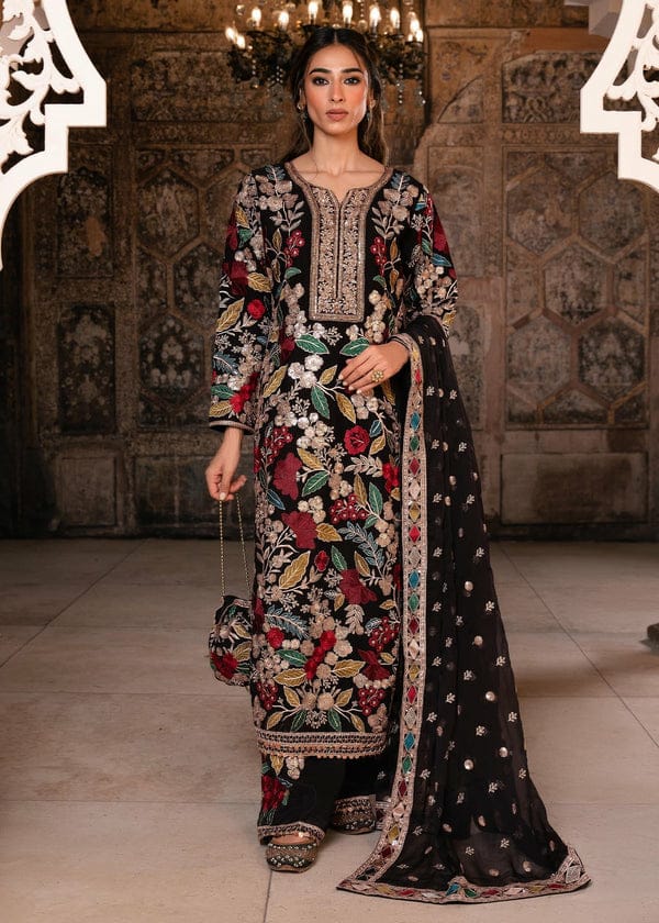 Rang Rasiya Black Luxury Velvet Dress