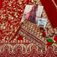 MB Embroidered Red Luxury Organza Gharara