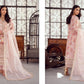 Designer Tea Pink Organza & Silk Semi Stitched 4 Piece