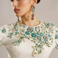 AA Embroidered White Luxury Net Saree