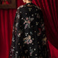 NUR Embroidered Black Luxury Organza Dress