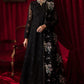 NUR Embroidered Black Luxury Organza Dress
