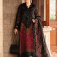 MP Embroidered  Black & maroon Luxury Lawn Dress
