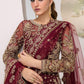 Exclusive Embroidered Red Luxury Organza Dress