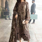 MP Embroidered Brown Luxury Lawn Dress