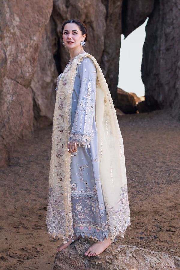 QLR Embroidered Ferozi Luxury Lawn Dress