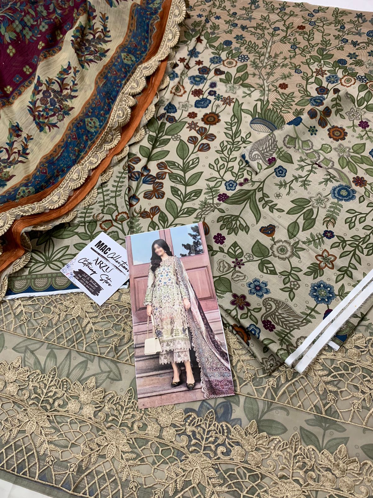 MP Embroidered Skin Luxury Lawn Dress