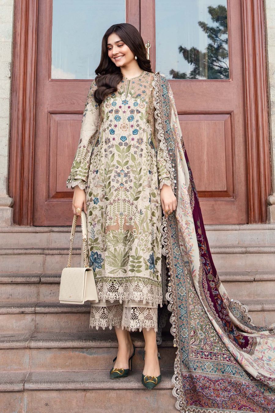 MP Embroidered Skin Luxury Lawn Dress