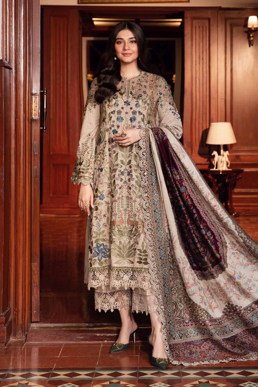 MP Embroidered Skin Luxury Lawn Dress
