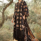MP Embroidered Black & Brown Luxury Lawn Dress